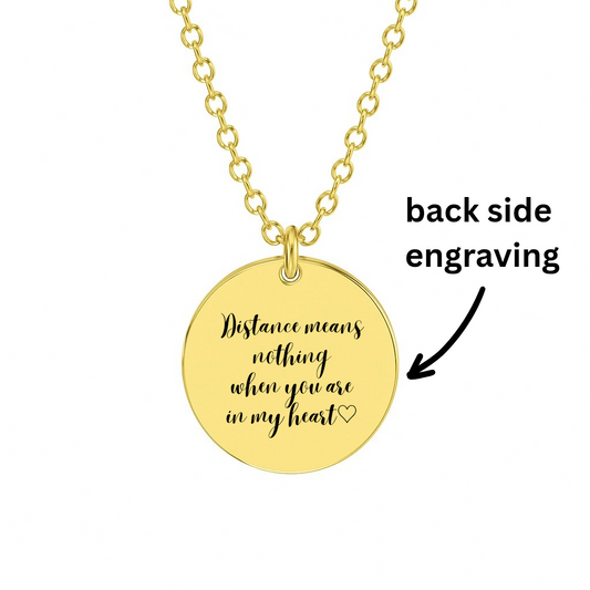 Dual Maps Engraved Necklace