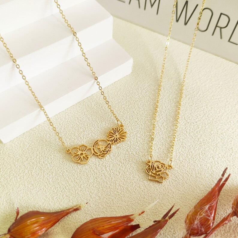 Birth Flower Necklace