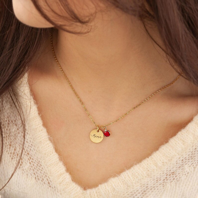 Personalized Birthstone Necklace